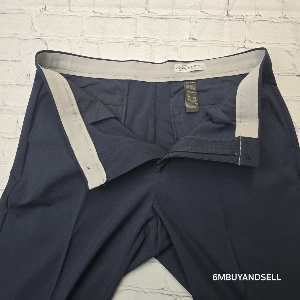 Greg Norman Mens‎ Navy Blue Performance Stretch Golf Pants 36x32 Wicking Comfort